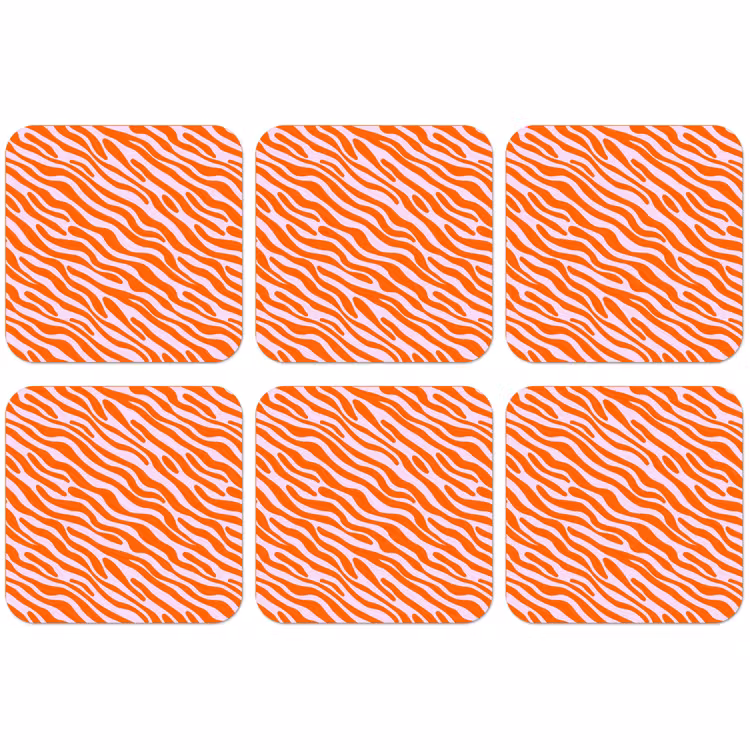 Untersetzer​ - Streifen - Dynamisch - Orange — 1