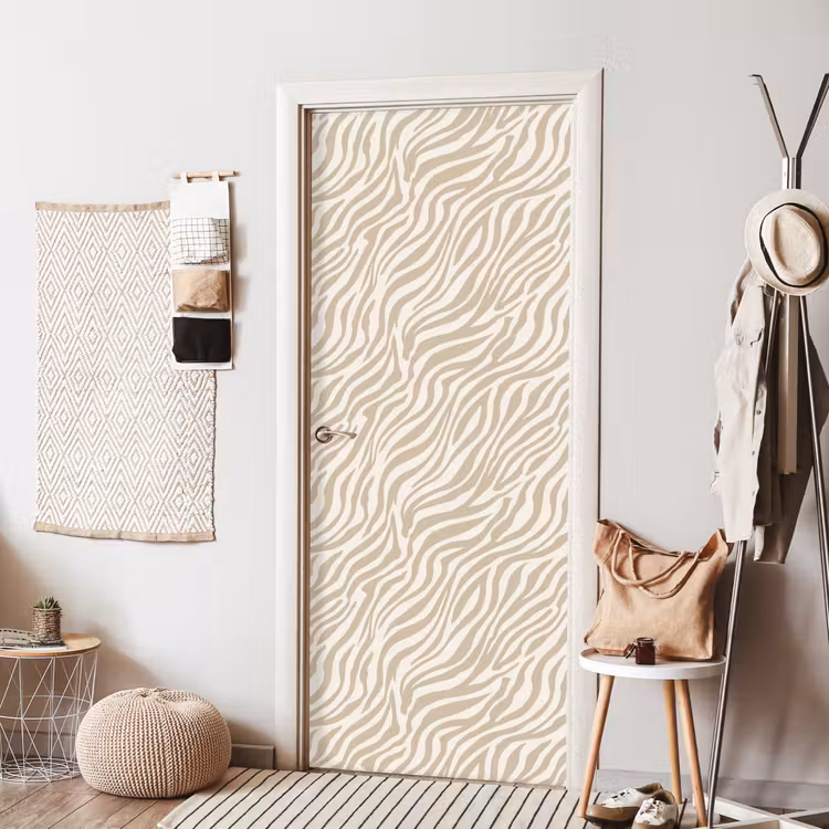Türtapete - Zebra - Muster - Beige — 7
