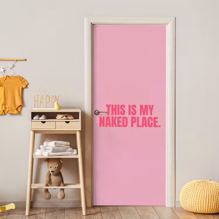 Türtapete - Text - Modern - Rosa — 8