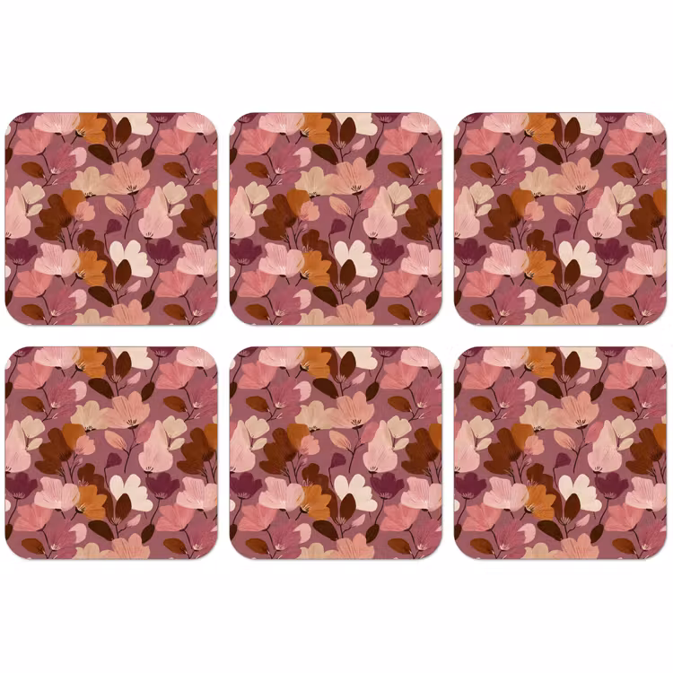 Untersetzer​ - Blume - Muster - Rosa — 1