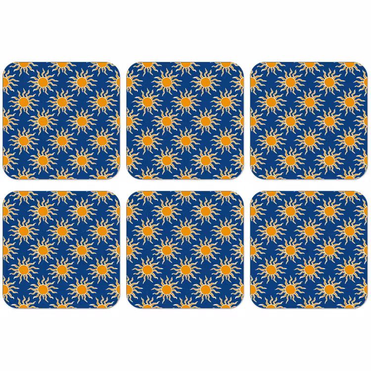 Untersetzer​ - Sonne - Muster - Blau — 1