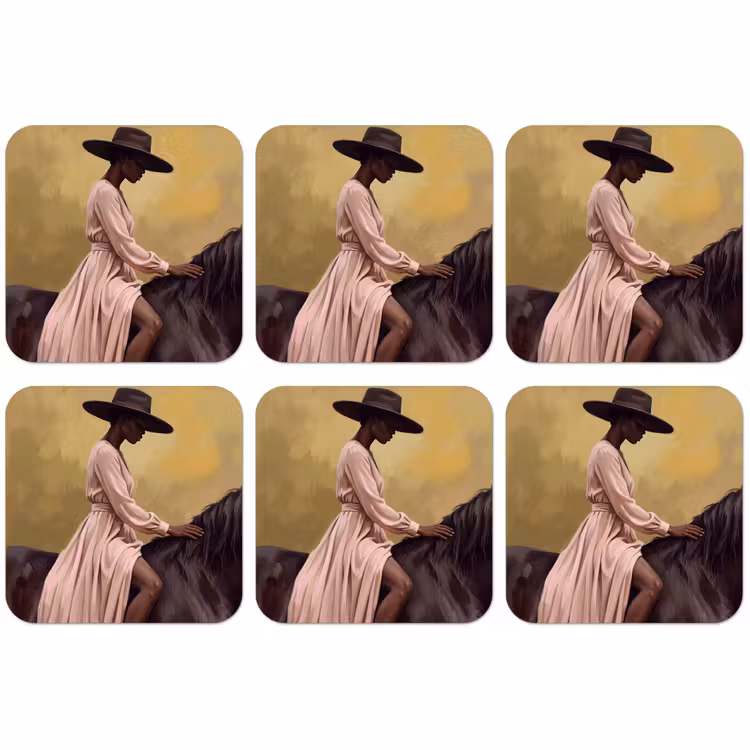Untersetzer​ - Pferd - Klassisch - Ocker — 1