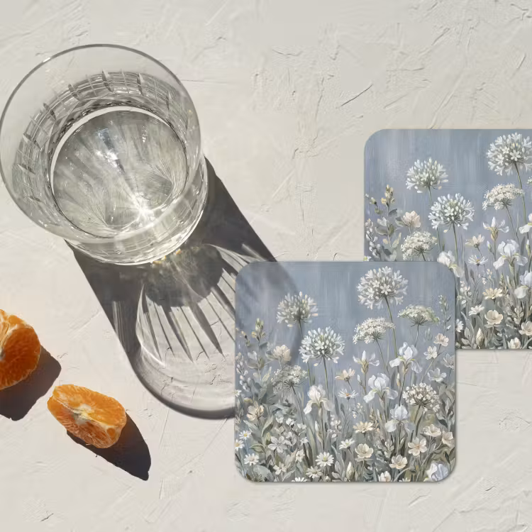 Untersetzer​ - Blumen - Botanisch - Blau — 2