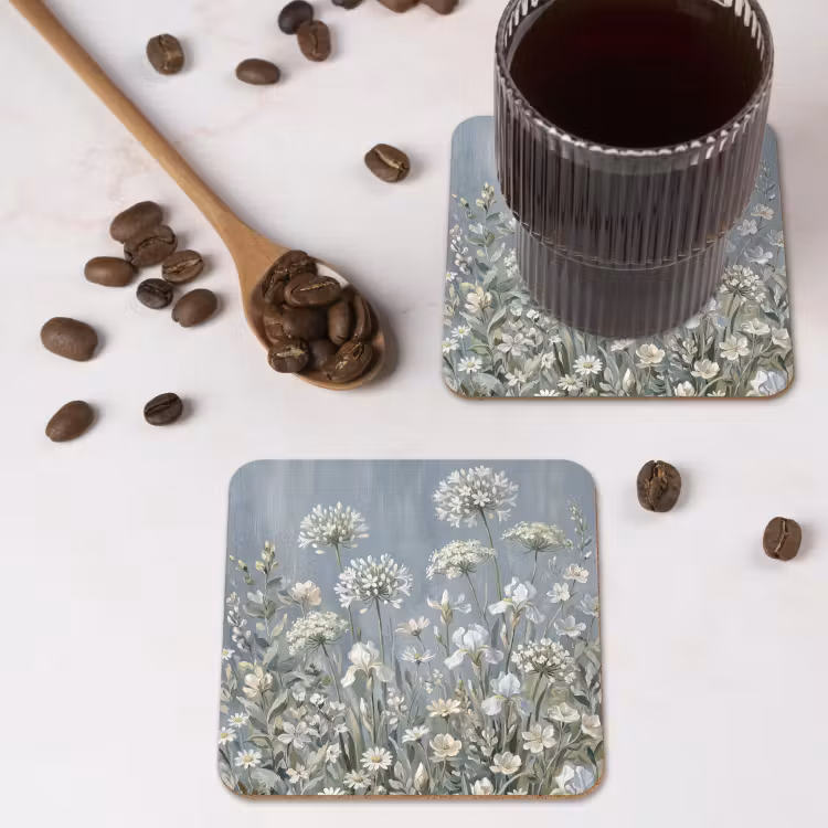 Untersetzer​ - Blumen - Botanisch - Blau — 4