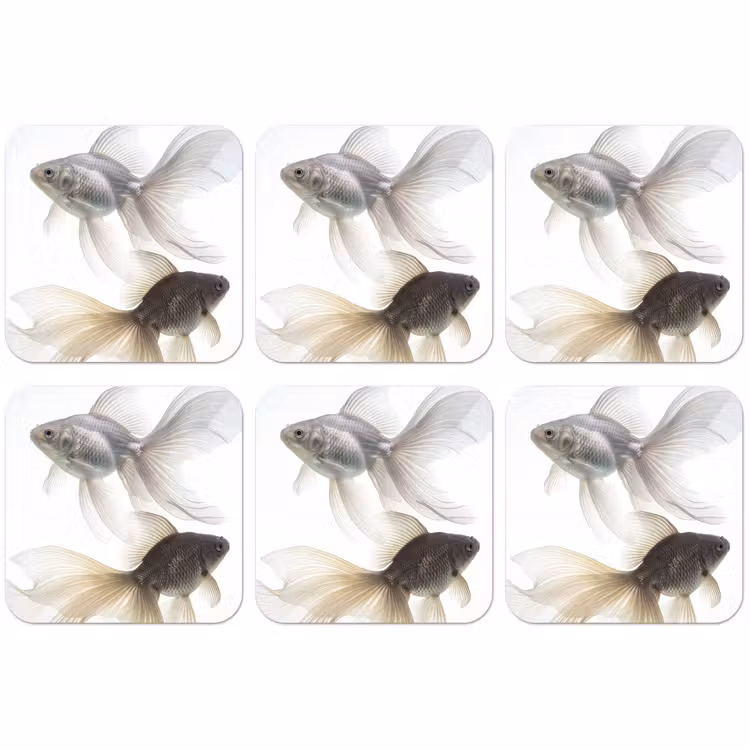 Untersetzer​ - Goldfisch - Modern - Weiß — 1