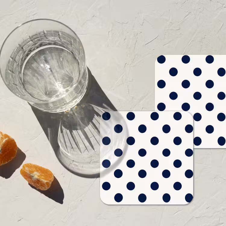 Untersetzer​ - Klassisch - Dots - Blau — 2