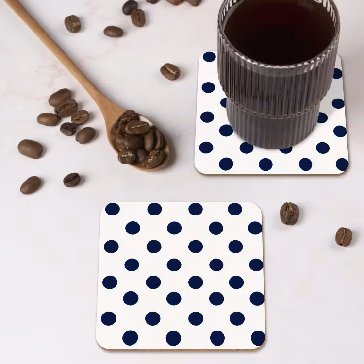 Untersetzer​ - Klassisch - Dots - Blau — 4