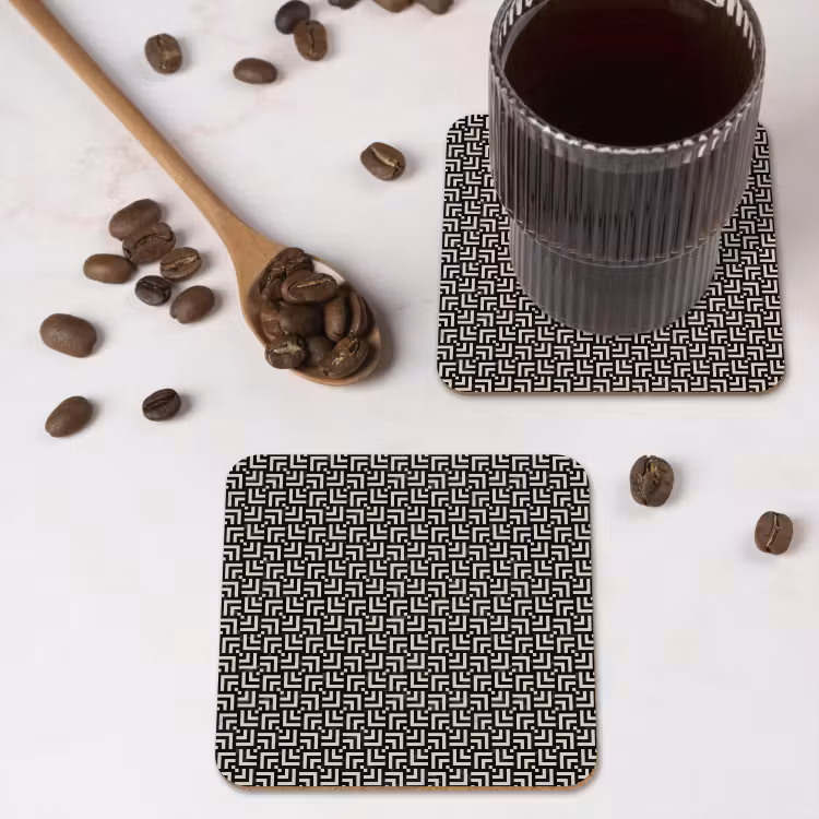 Untersetzer​ - Muster - Marmor - Schwarz — 4