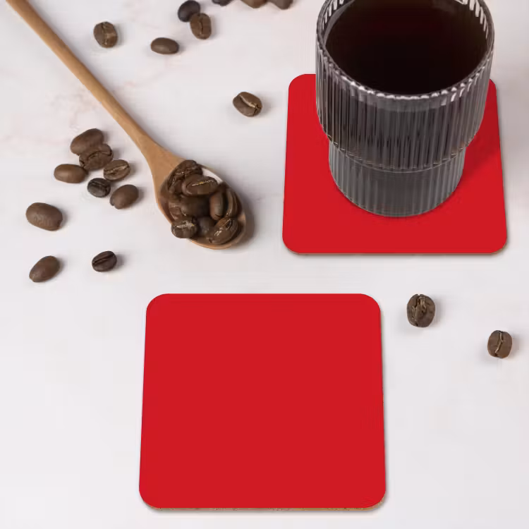 Untersetzer - Crimson – Samt – Rot — 4
