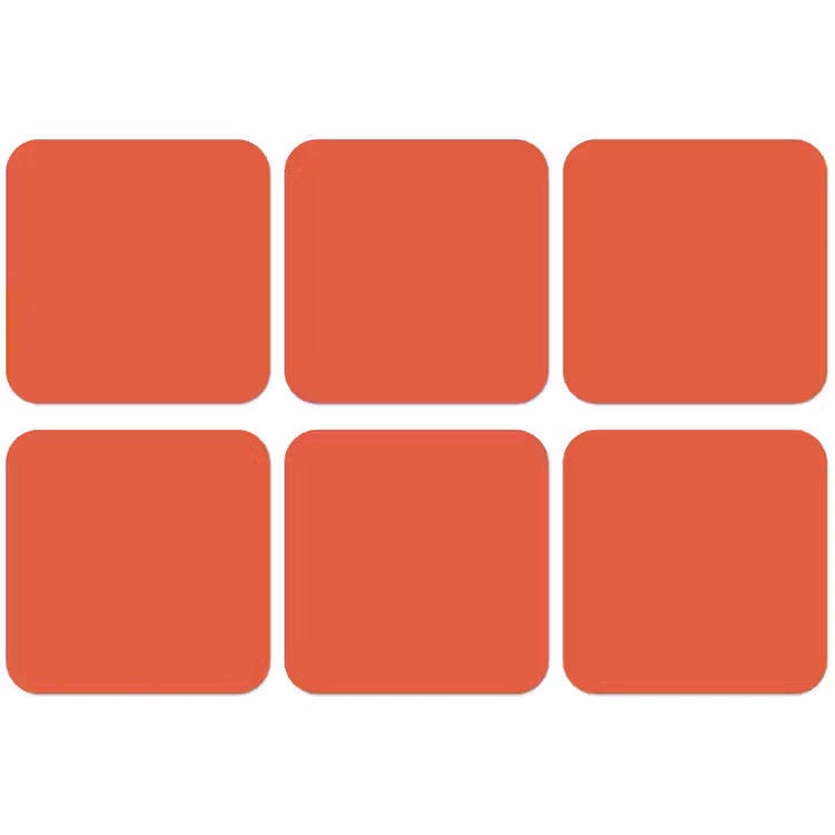 Untersetzer - Rustikal – Ton – Orange — 1