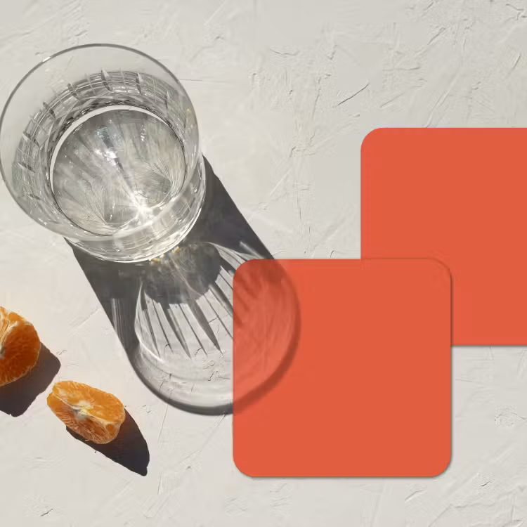 Untersetzer - Rustikal – Ton – Orange — 2