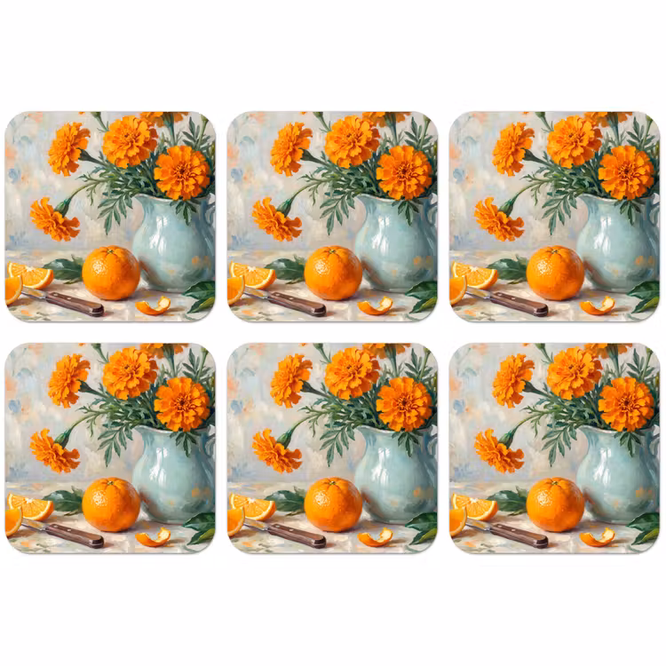 Untersetzer - Essen – Orange – Kunst — 1