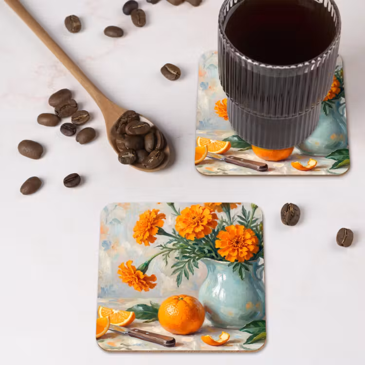 Untersetzer - Essen – Orange – Kunst — 4