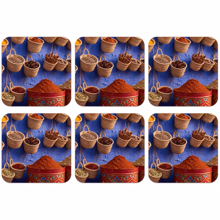 Untersetzer - Gewürze – Körbe – Markt — 1