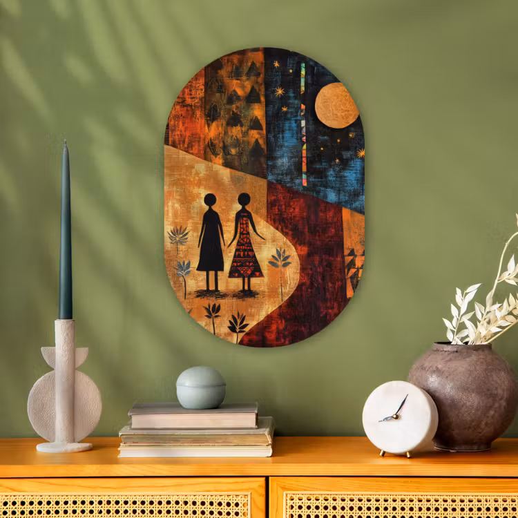 Forexbild Oval - Scherenschnitte - Abstrakt - Sonne - Mond — 3