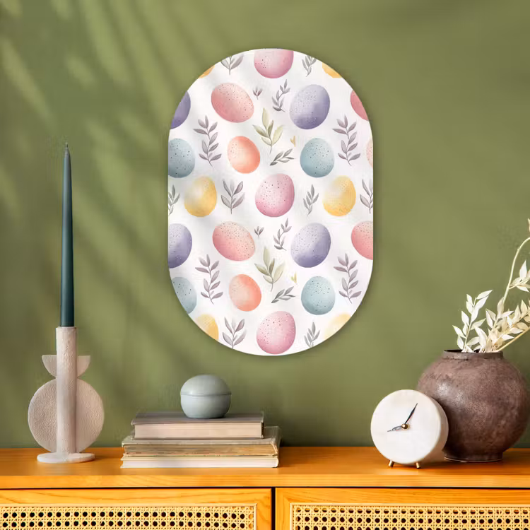 Wandkreis Oval Forex - Eier - Bunt - Muster — 3