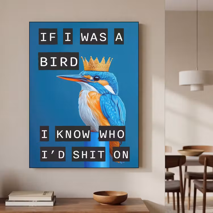 Art Frame - Vogel - Dekoration - Eisvogel - Blau — 3