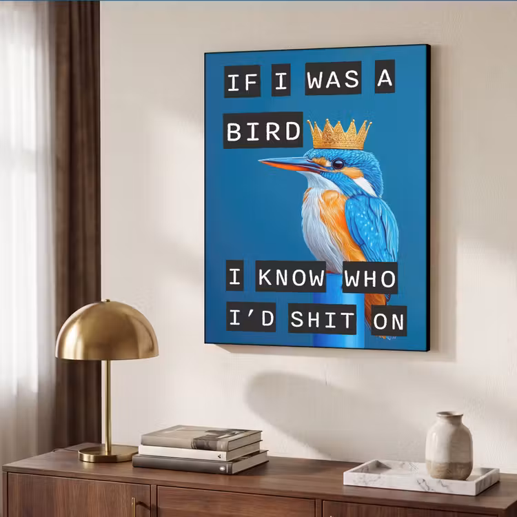 Art Frame - Vogel - Dekoration - Eisvogel - Blau — 4