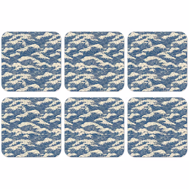 Untersetzer​ - Waves - Klassisch - Blau — 1