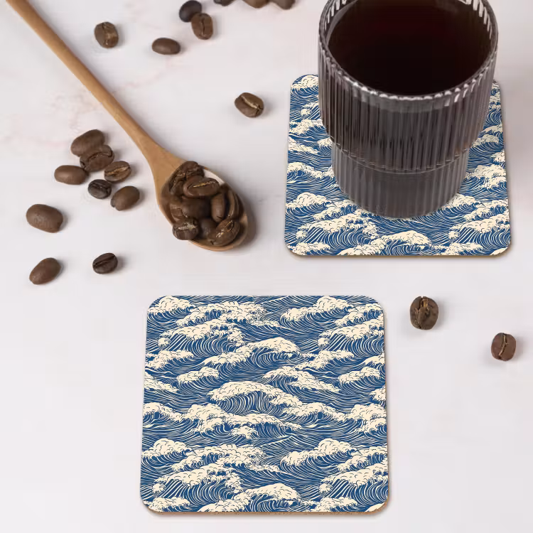 Untersetzer​ - Waves - Klassisch - Blau — 4