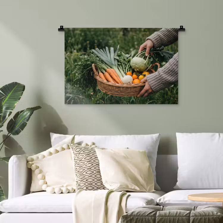 Wandtuch - Feld - Gemüse - Bio - Ernte — 4