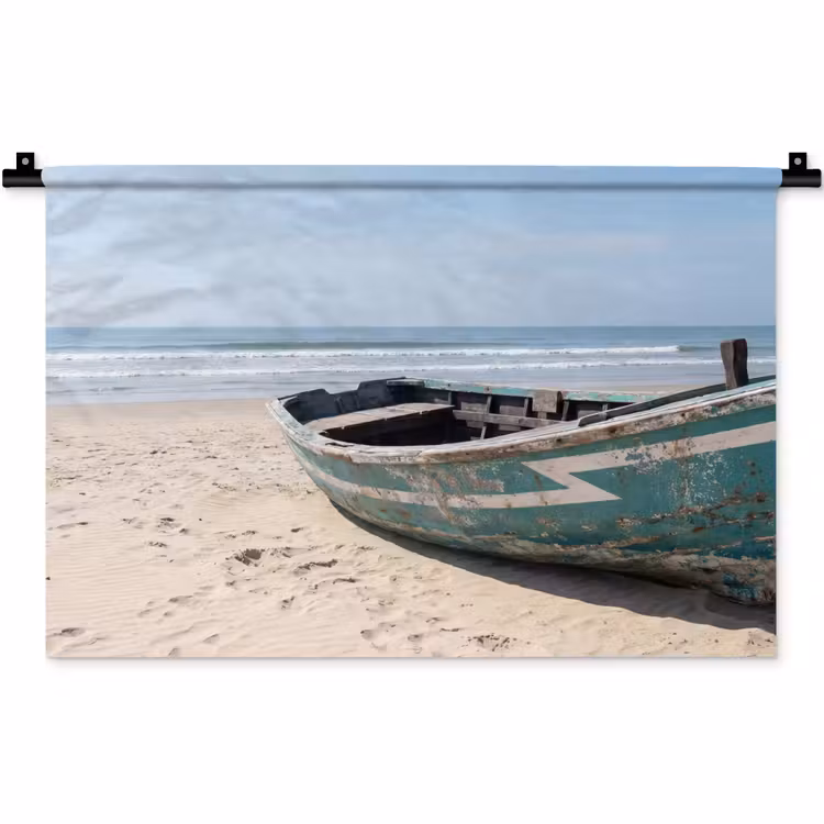 Wandtuch - Boot - Sandstrand - Meer — 1