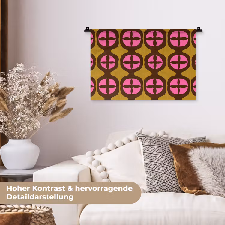 Wandtuch - Modern - Gemustert - Rosa — 5