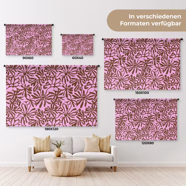 Wandtuch - Bio - Muster - Rosa — 7