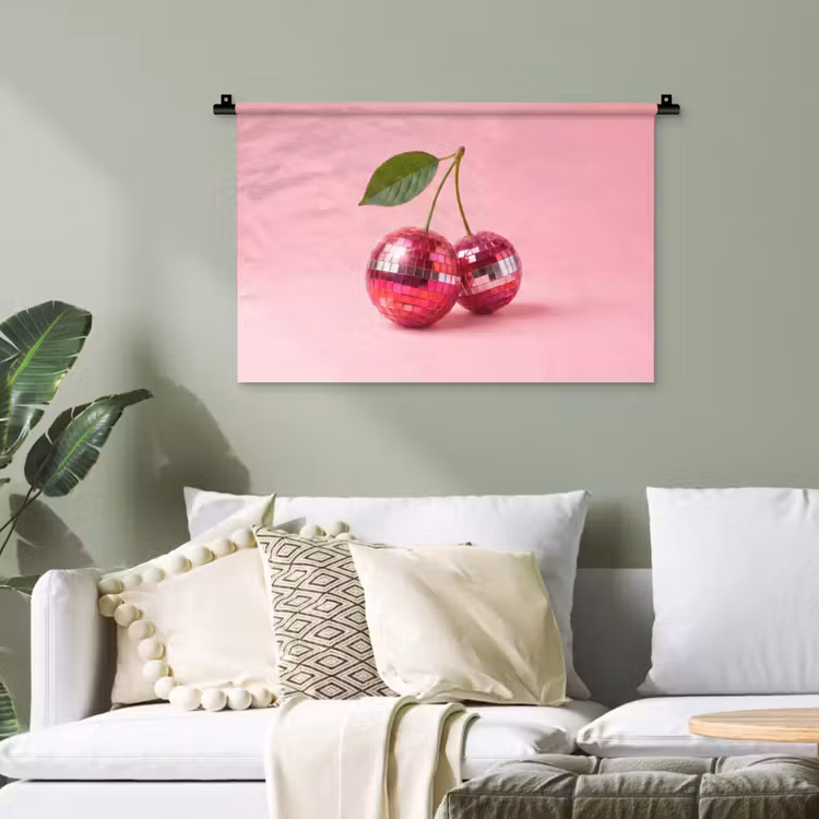 Wandtuch - Disco - Kirsche - Rosa — 4