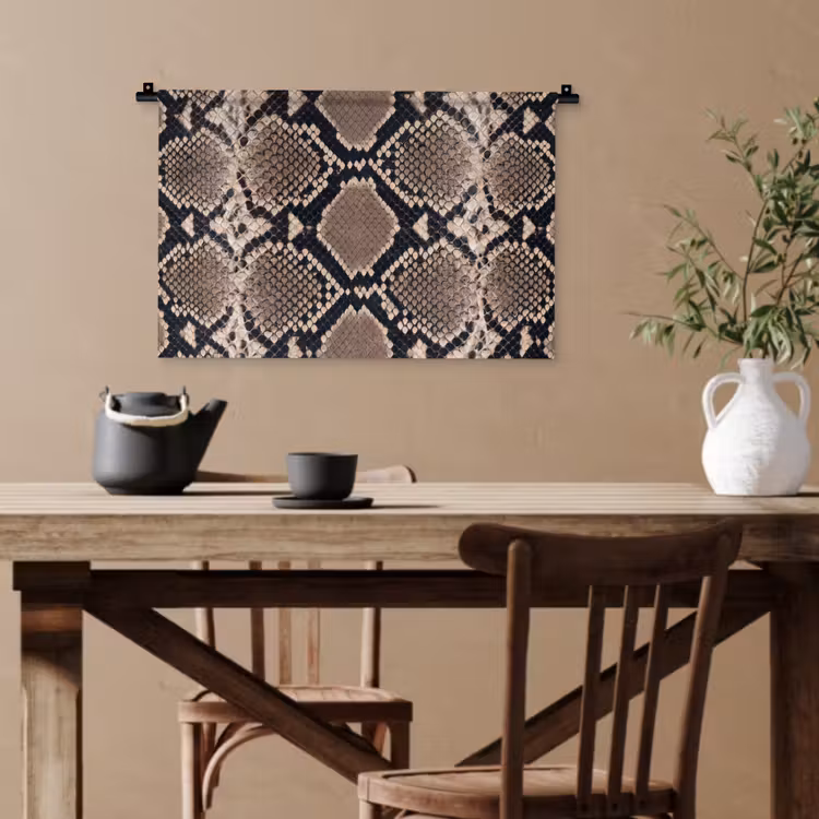 Wandtuch - Schlangendruck - Python - Braun — 3