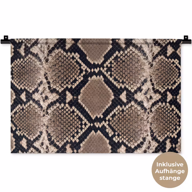 Wandtuch - Schlangendruck - Python - Braun — 8