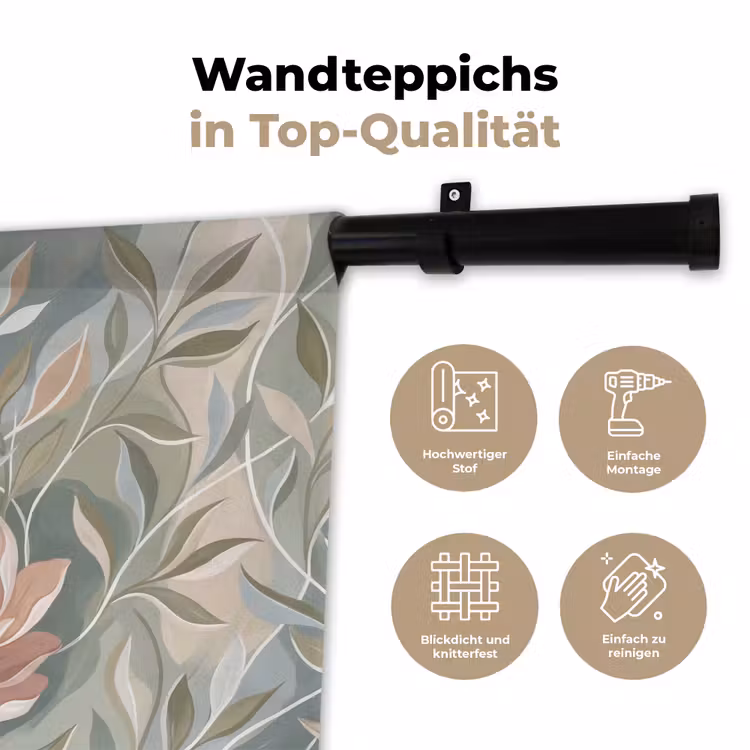 Wandtuch - Elegant - Romantisch - Rosa — 6