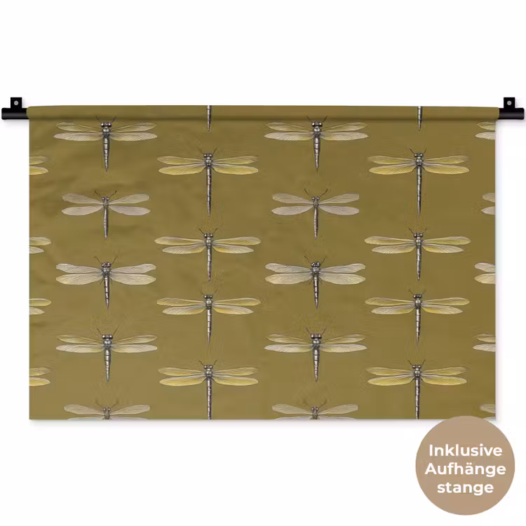 Wandtuch - Libellen - Muster - Grün — 8