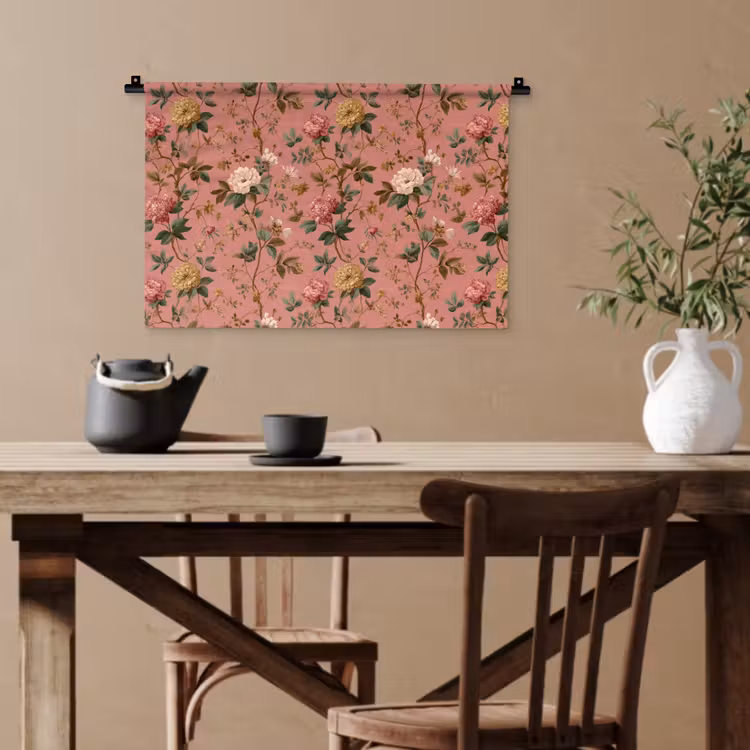 Wandtuch - Klassisch - Botanisch - Rosa — 3