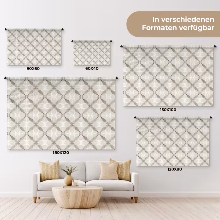 Wandtuch - Grafik - Muster - Grau — 7
