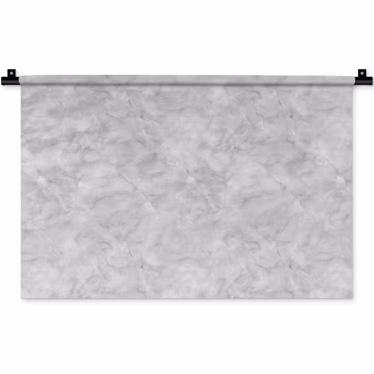 Wandtuch - Grau - Marmor - Matt — 1