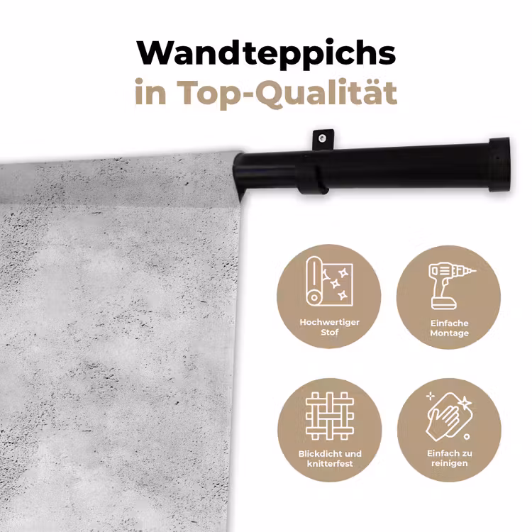 Wandtuch - Hellgrau - Grob - Dezent — 6