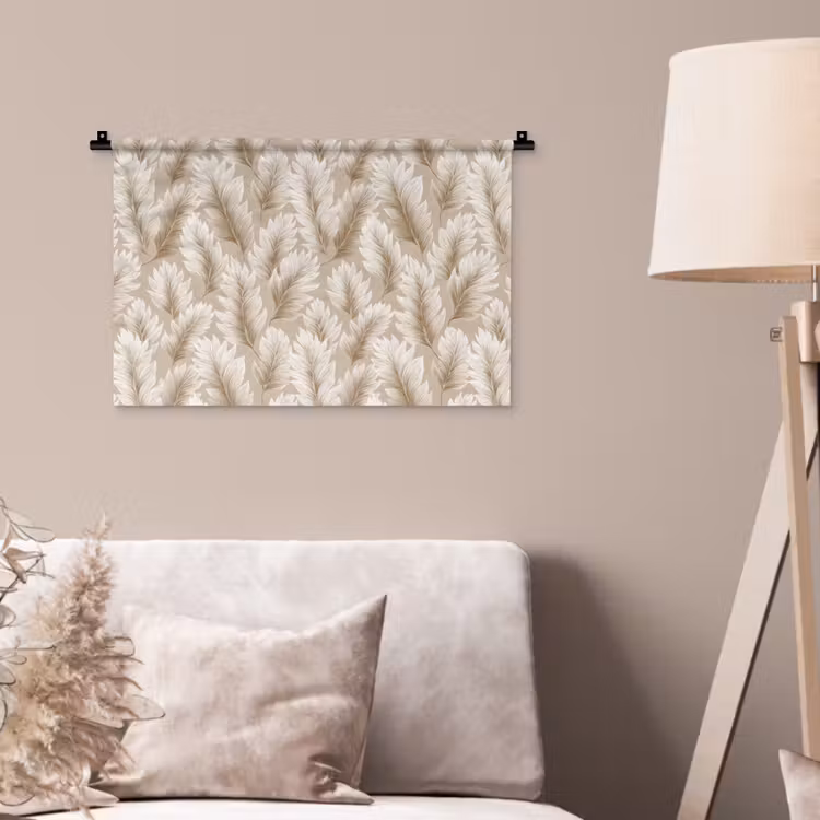 Wandtuch - Botanisch - Muster - Beige — 2