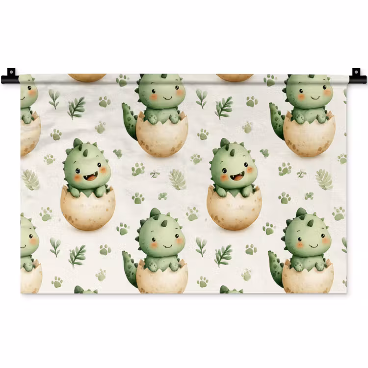 Wandtuch - Dino - Eier - Grün — 1