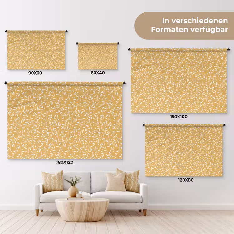 Wandtuch - Äste - Muster - Ocker — 7