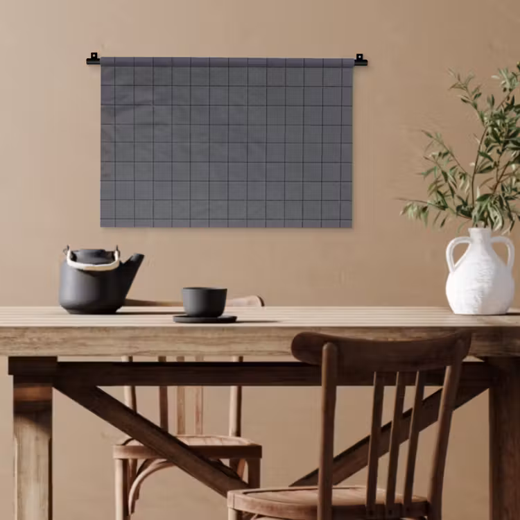 Wandtuch - Muster - Fliese - Graphit - Grau — 3