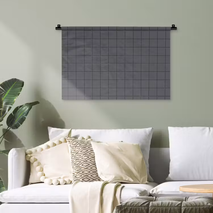 Wandtuch - Muster - Fliese - Graphit - Grau — 4