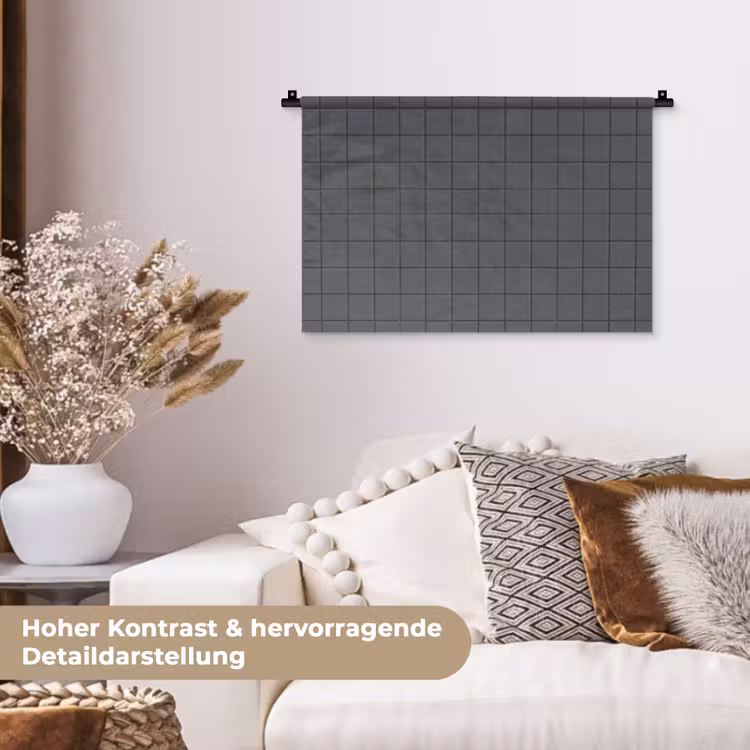 Wandtuch - Muster - Fliese - Graphit - Grau — 5
