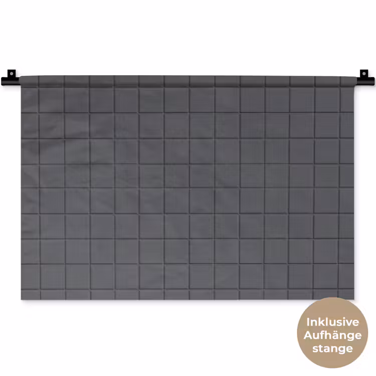 Wandtuch - Muster - Fliese - Graphit - Grau — 8