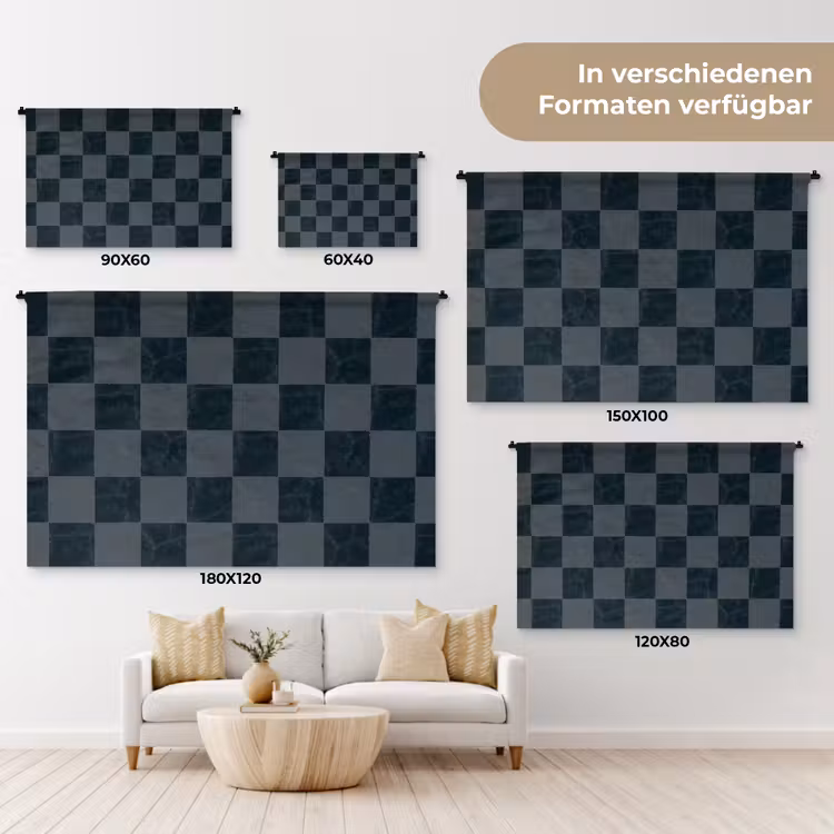 Wandtuch - Marmor - Muster - Anthrazit — 7