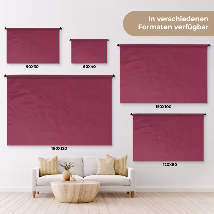 Wandtuch - Deep – Himbeere – Rot — 7