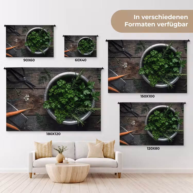 Wandtuch - Gemüse – Holz – Essen — 7