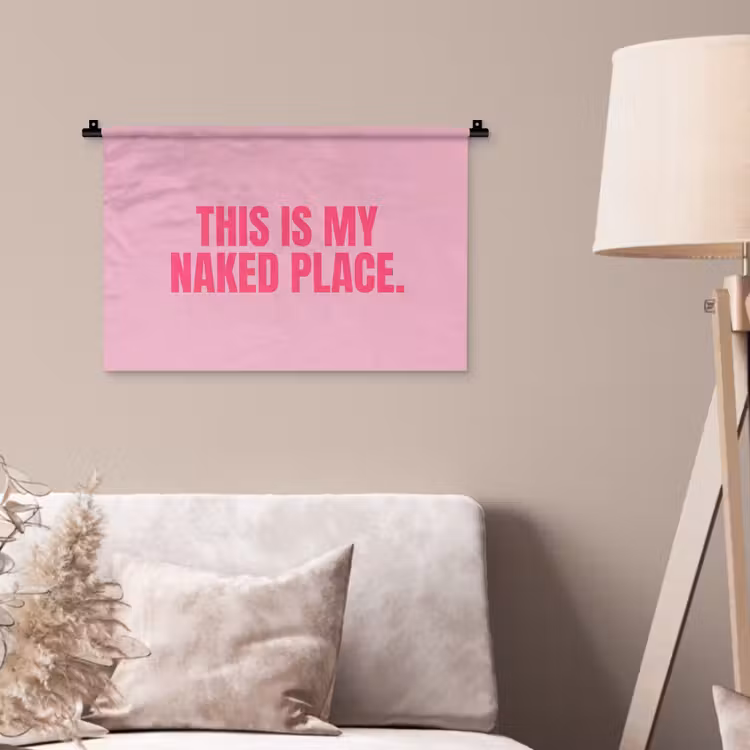 Wandtuch - Text - Modern - Rosa — 2