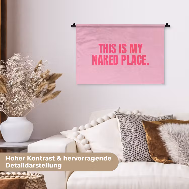 Wandtuch - Text - Modern - Rosa — 5