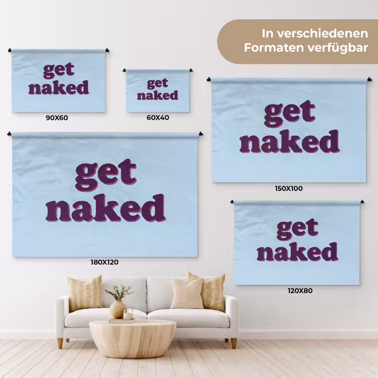 Wandtuch - Verspielt - Botschaft - Blau — 7